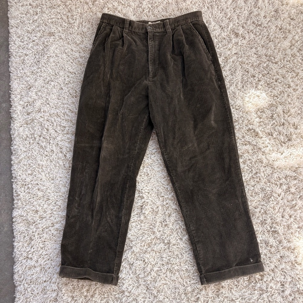 Vintage 100% Cotton St. John's Bay Men's Dark Brown Corduroy Pants